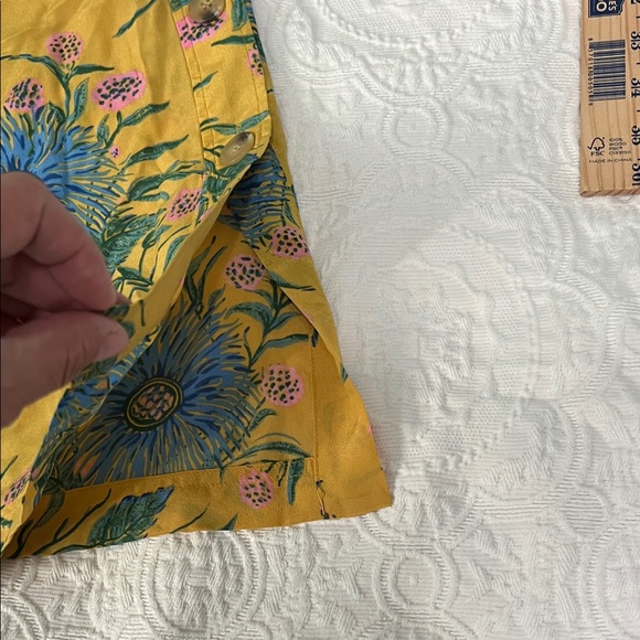 Madewell Skirt Women Size 8 Yellow Floral A-Line Skirt floral colorful - Picture 5 of 10